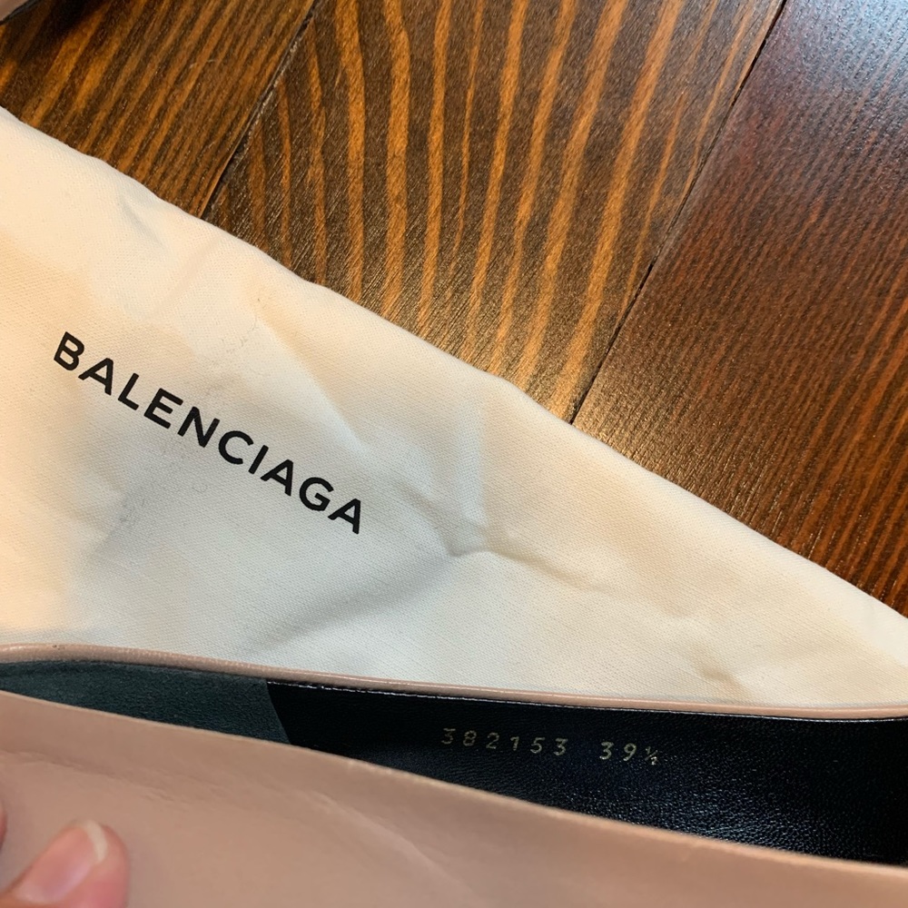 Balenciaga nude pink leather wedged pointed toe - Picture 2 of 2